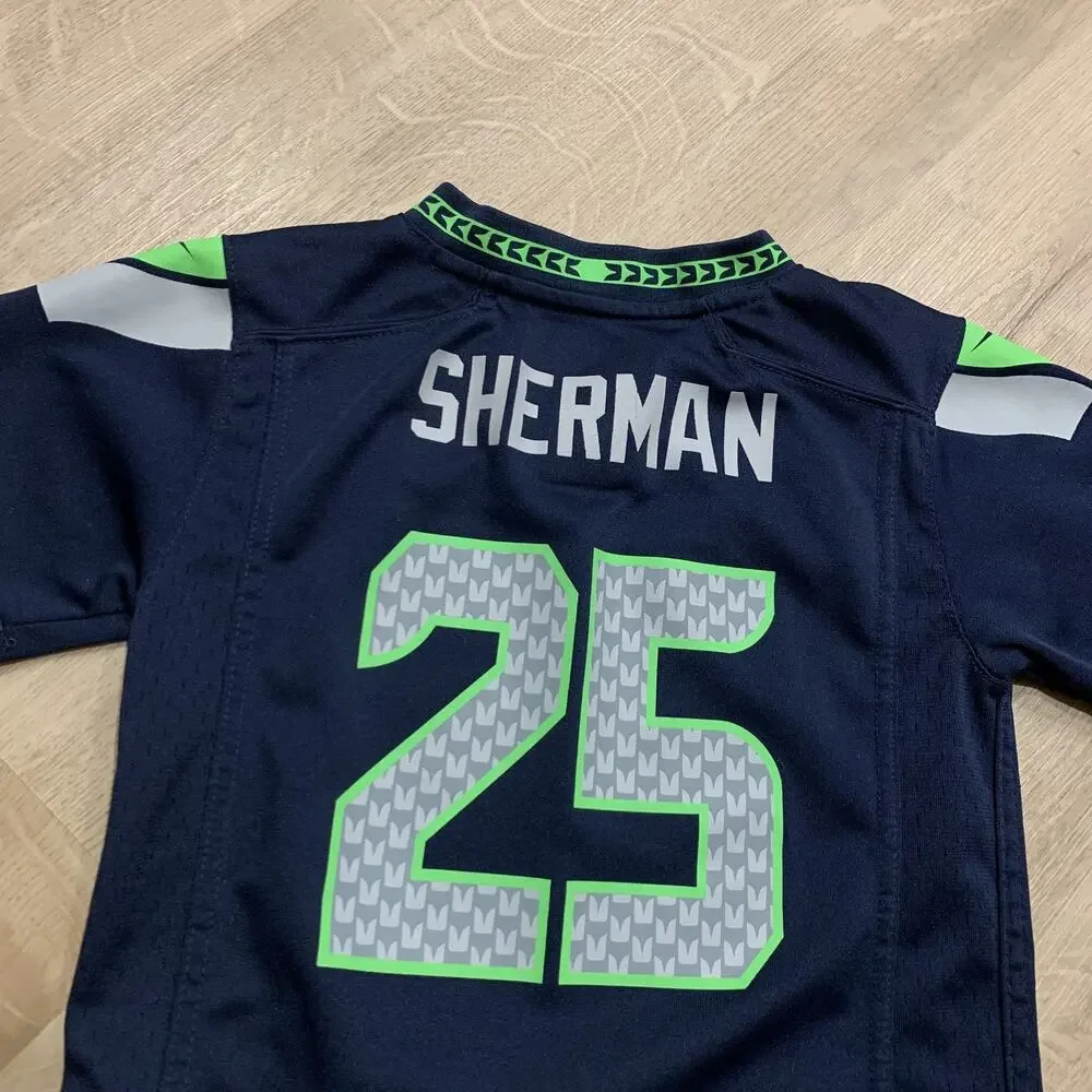 Nike NFL Seattle Seahawks Richard Sherman #25 Jersey Kids Boys 4T 4 Toddler